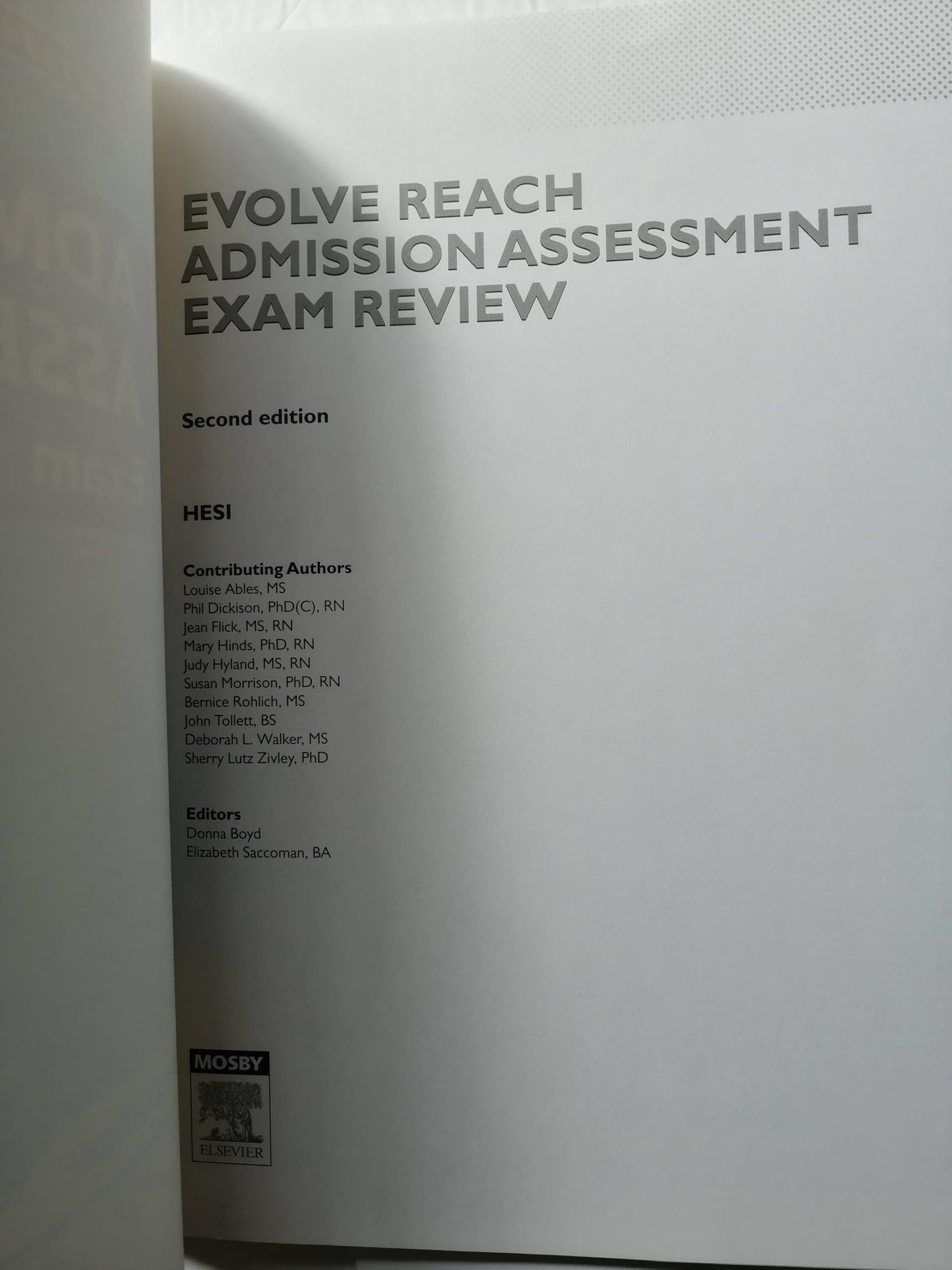 Evolve Reach Admission Assessment Exam Review , 2nd Edition,Used