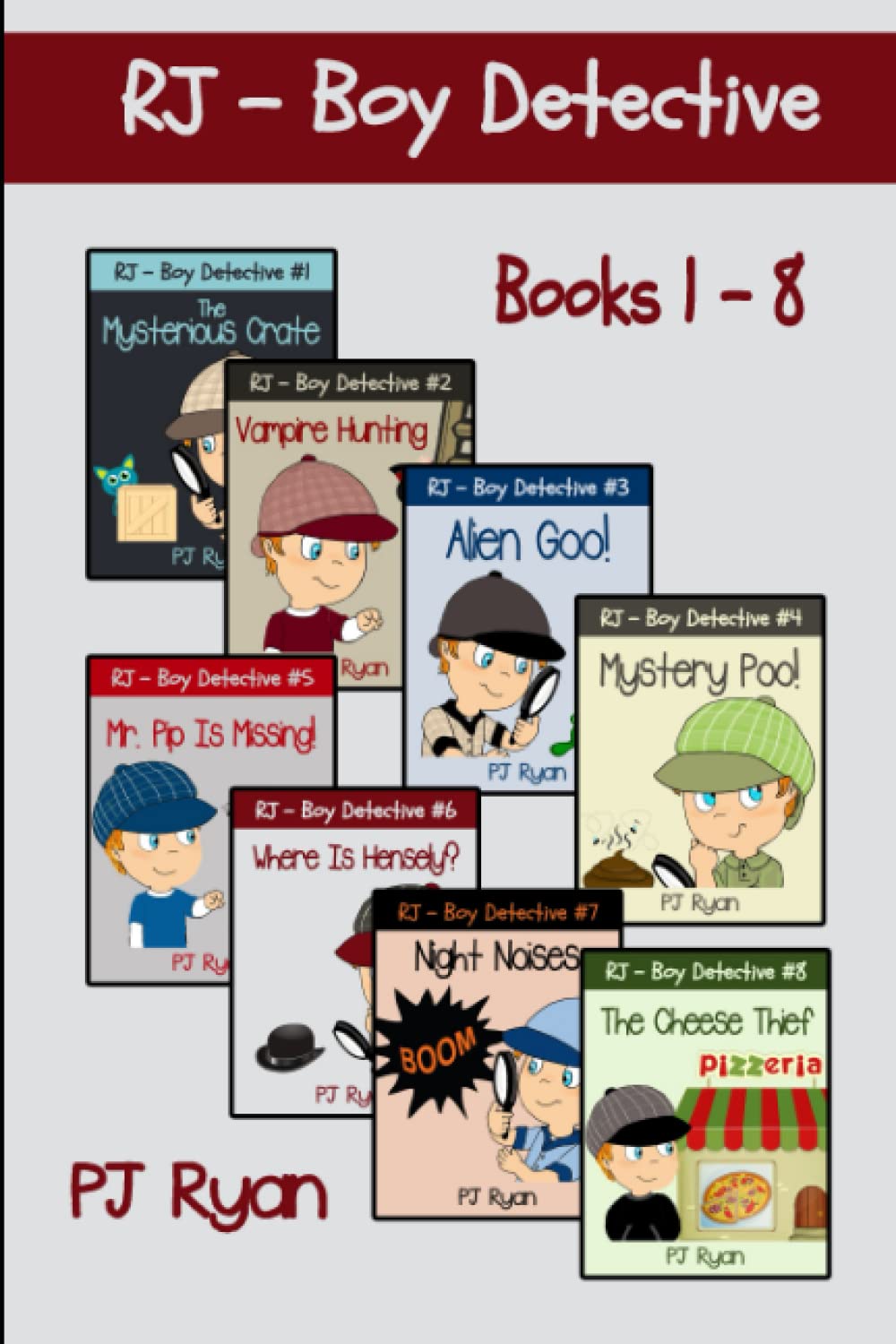 RJ  Boy Detective Books 18: Fun Short Story Mysteries for Children Ages 912,Used