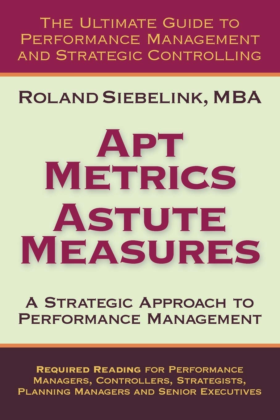 Apt Metrics, Astute Measures. A Strategic Approach to Performance Management.,Used