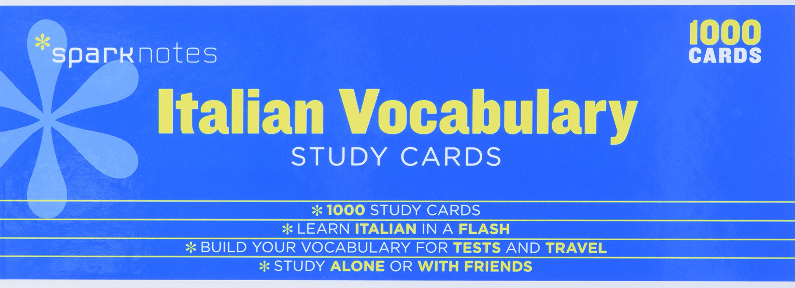 Italian Vocabulary SparkNotes Study Cards (Volume 12),New