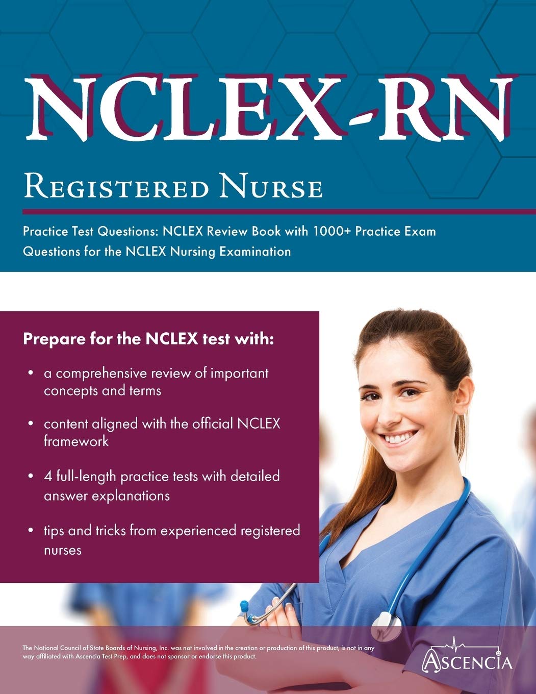 NCLEXRN Practice Test Questions: NCLEX Review Book with 1000+ Practice Exam Questions for the NCLEX Nursing Examination,Used
