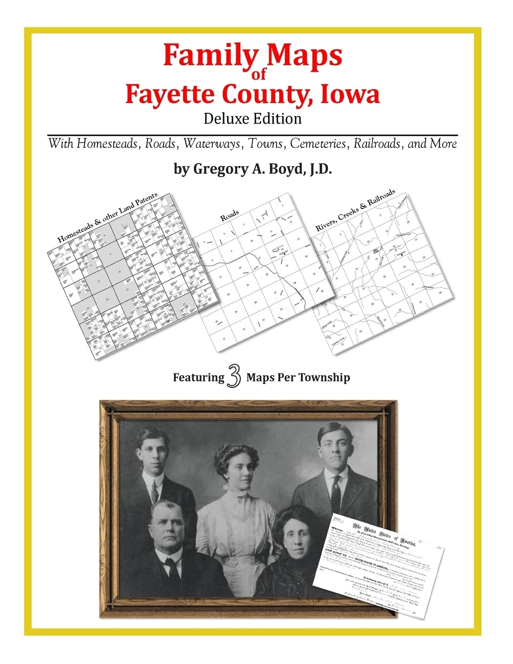 Family Maps of Fayette County, Iowa,Used