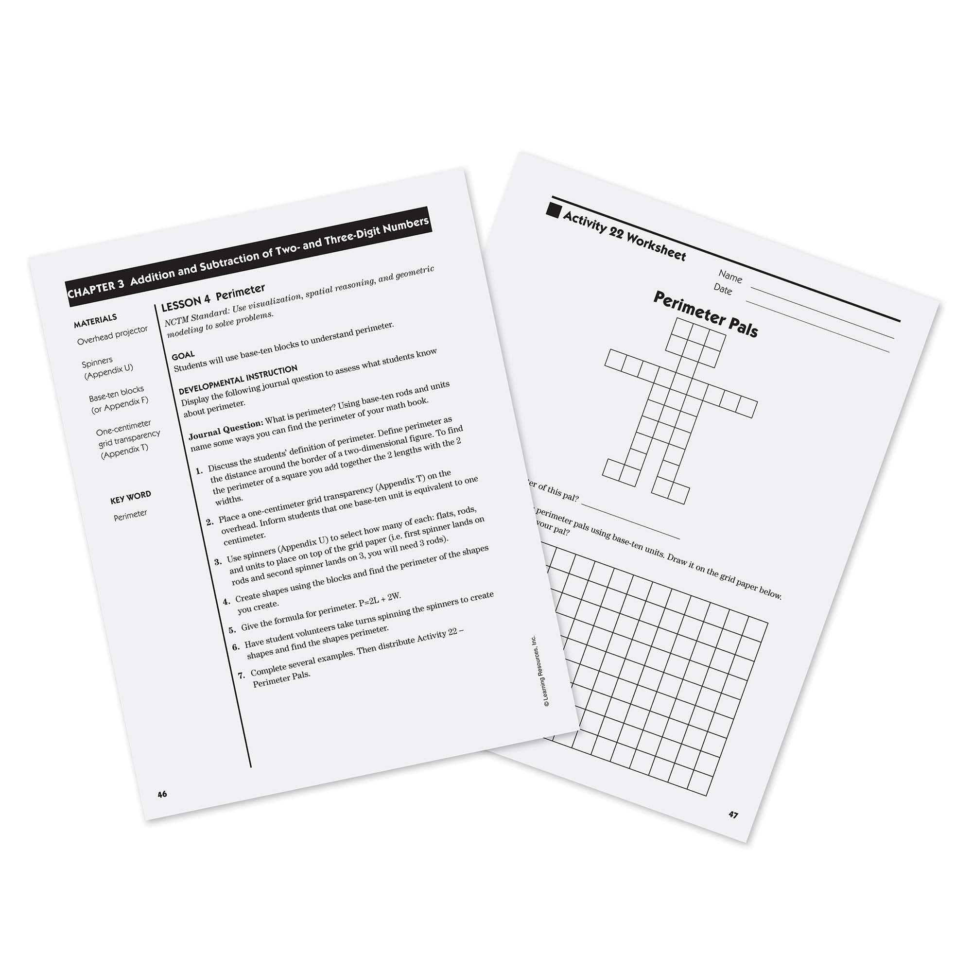 Learning Resources Base Ten Activity Book, Math Resources Booklet, 107 Page Activity Book, Homeschool Books, Math Help For Paren