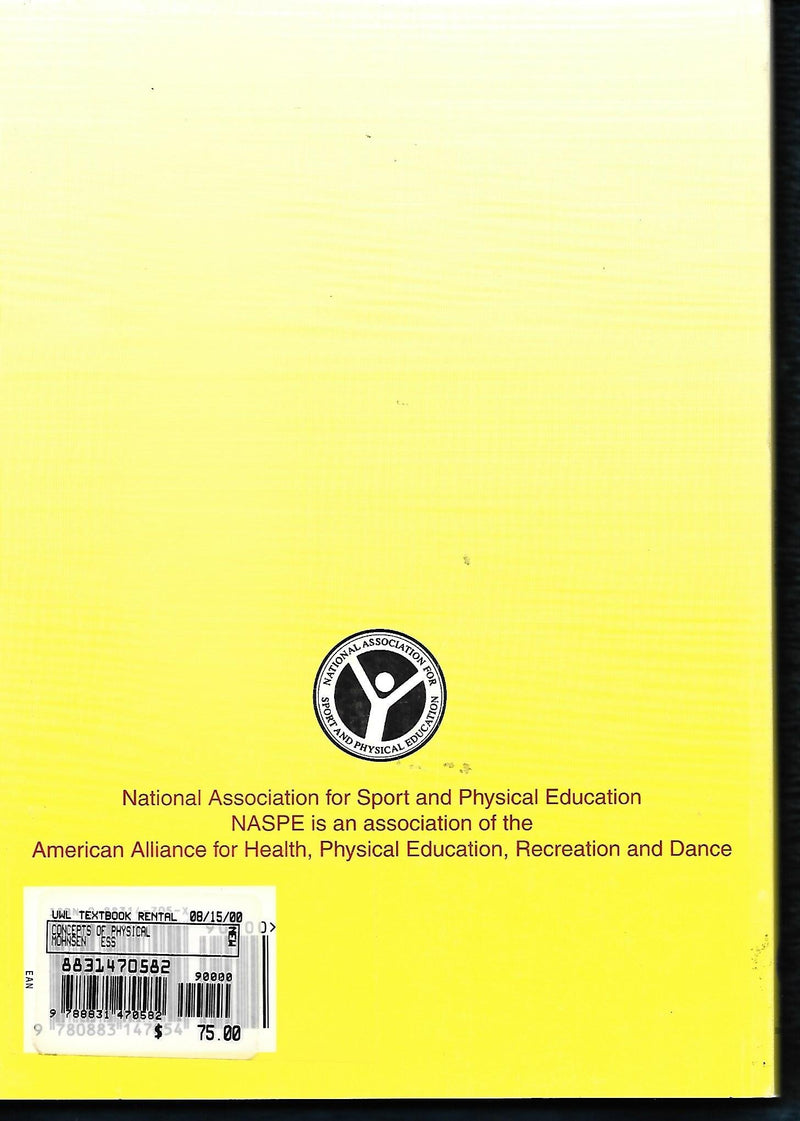 Concepts and Principles of Physical Education: What Every Student Needs to Know,New