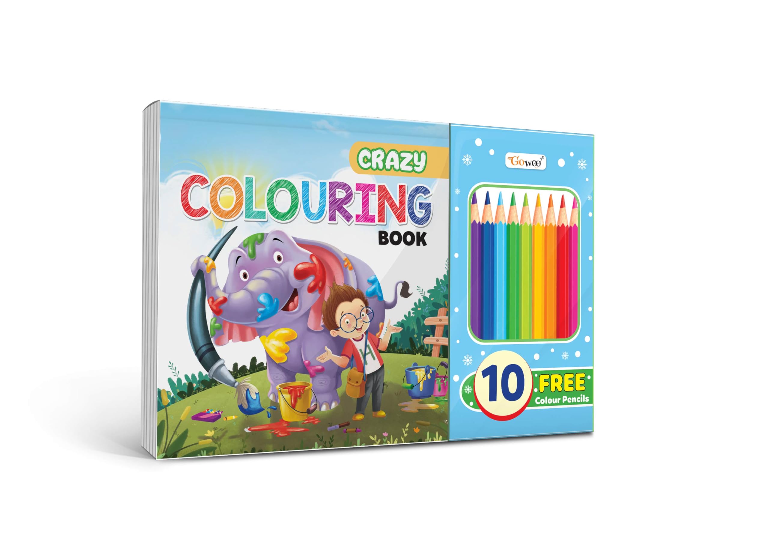 Crazy Colouring Book For Kids : Kids Coloring Fun, Creative Coloring Book For Children, Colouring Book For Kids With 10 Free Pencil Colours For Ages (3-12).