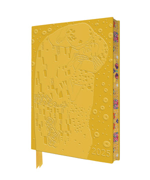 Klimt: The Kiss 2025 Artisan Art Vegan Leather Diary Planner  Page to View with Notes,New