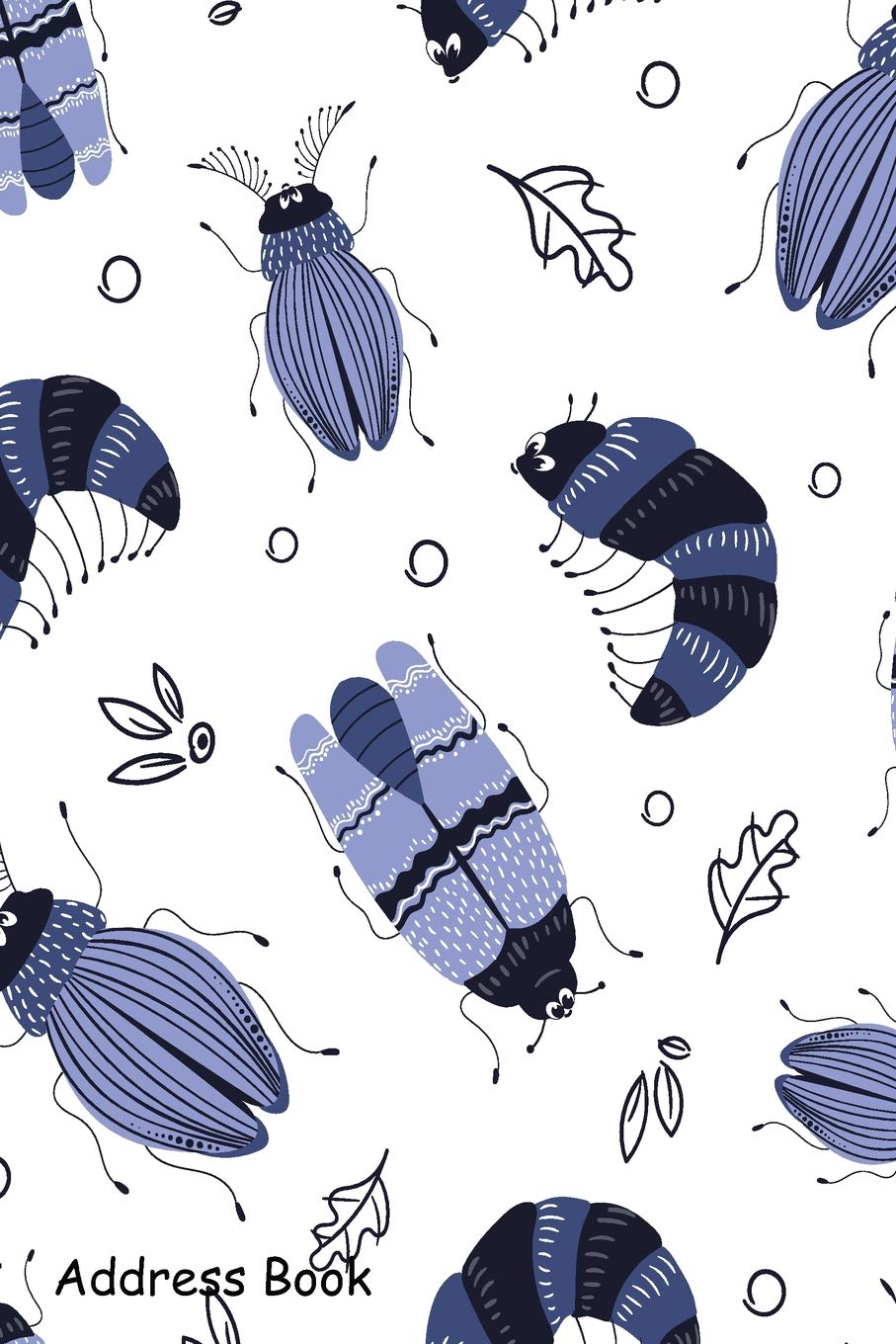 Address Book: For Contacts, Addresses, Phone, Email, Note,Emergency Contacts,Alphabetical Index With Cartoon Bug Beetle Pattern,Used