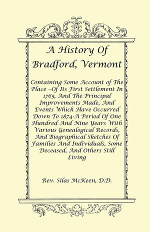 A History Of Bradford, Vermont,Used