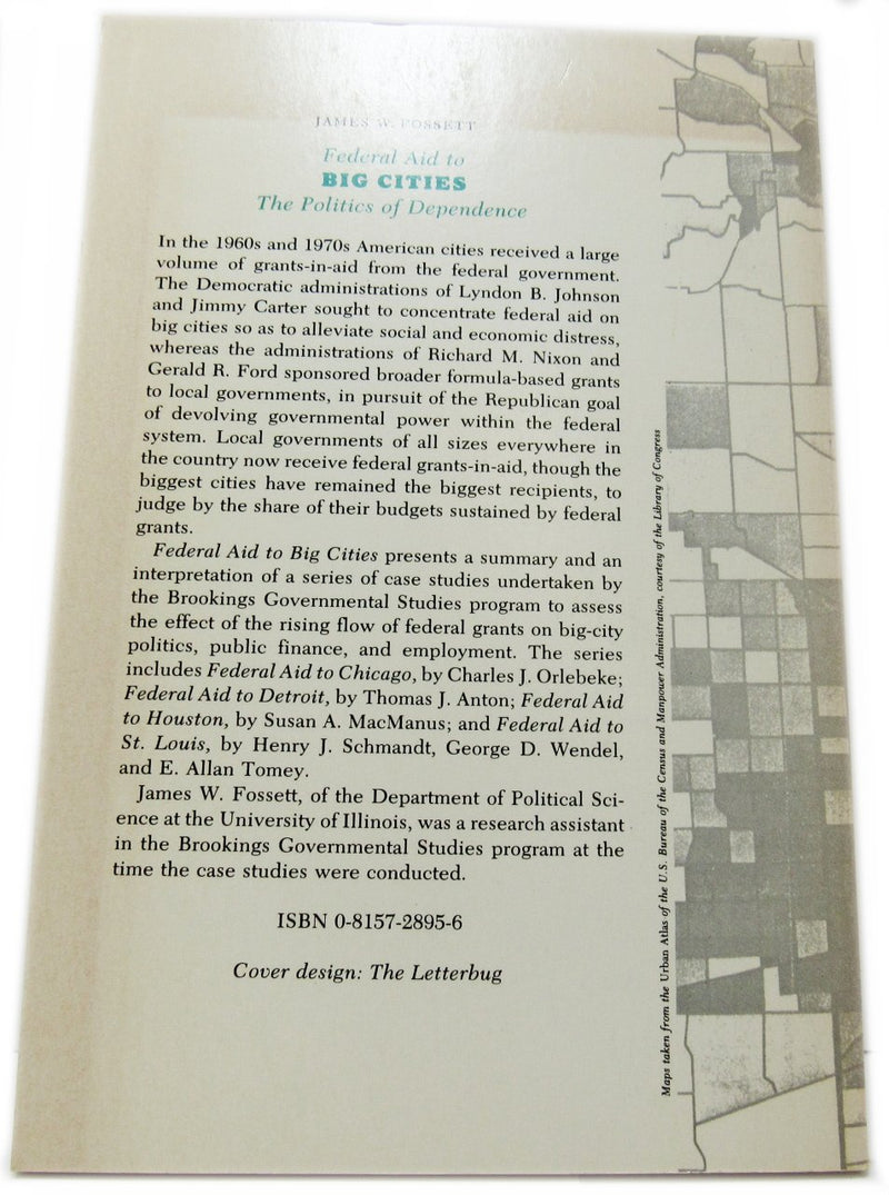 Federal Aid to Big Cities: The Politics of Dependence,Used