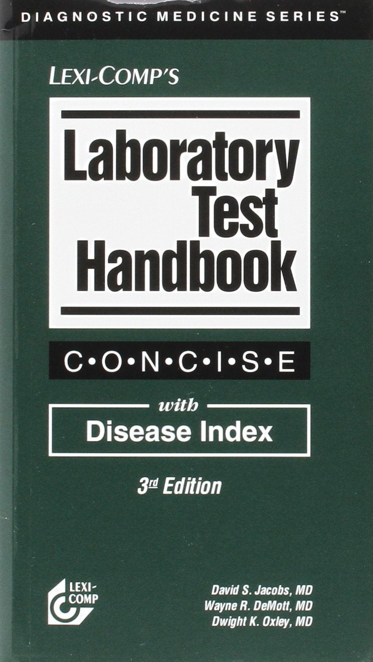 Laboratory Test Handbook: Concise With Disease Index,Used