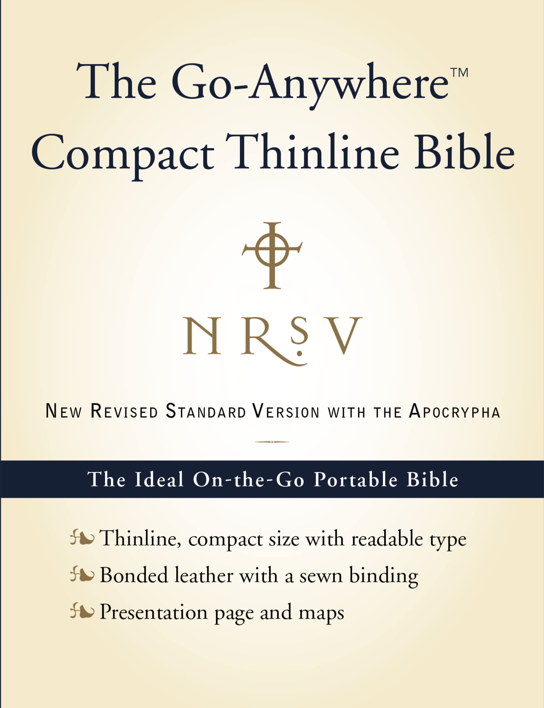 Nrsv Goanywhere Compact Thinline Bible With The Apocrypha (Bonded Leather, Navy
