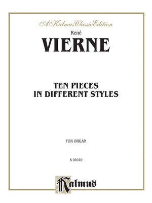 Ten Pieces in Different Styles for Organ (1st Suite) (Kalmus Edition),Used