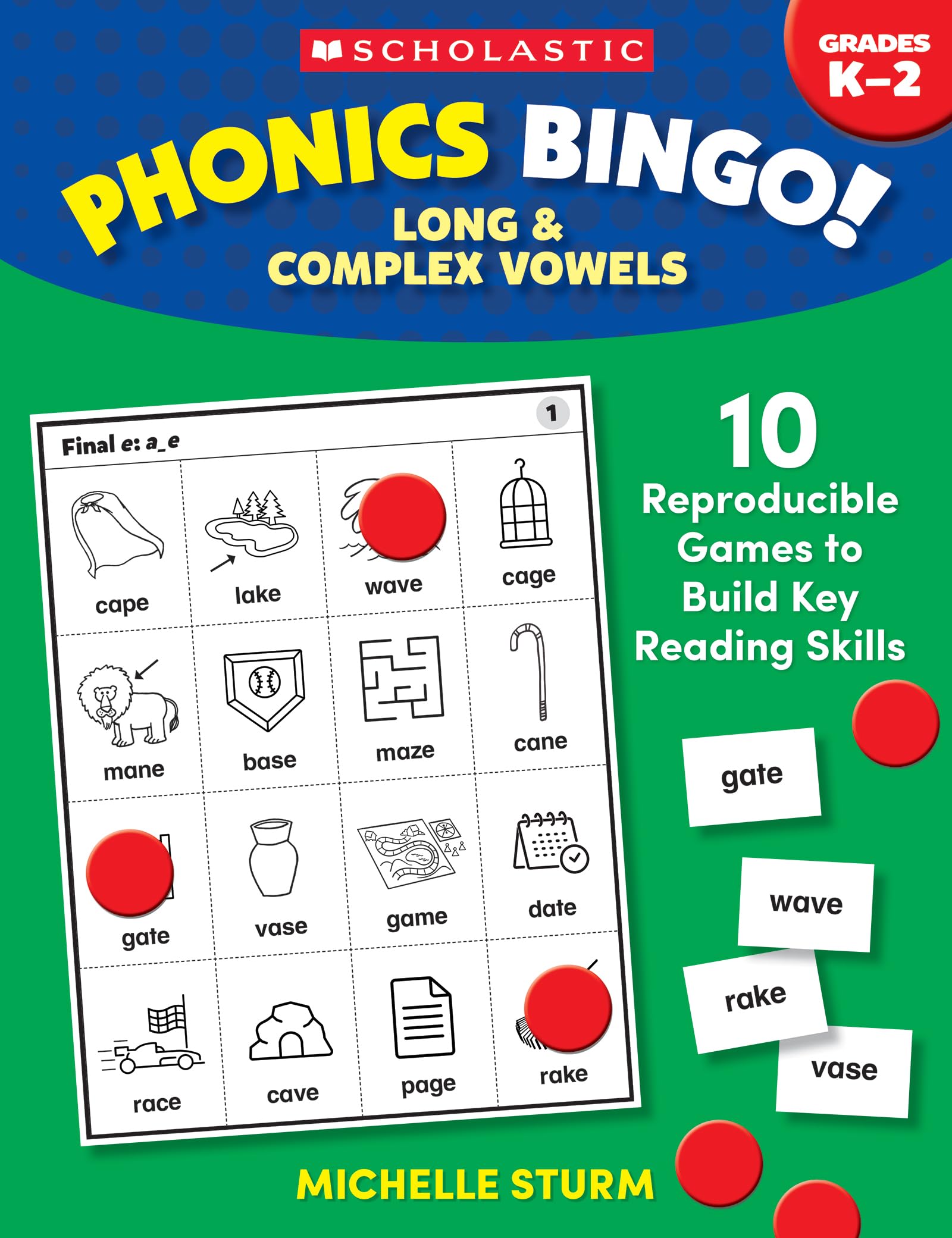 Phonics Bingo: Long & Complex Vowels: 10 Reproducible Games To Build Key Reading Skills,Used