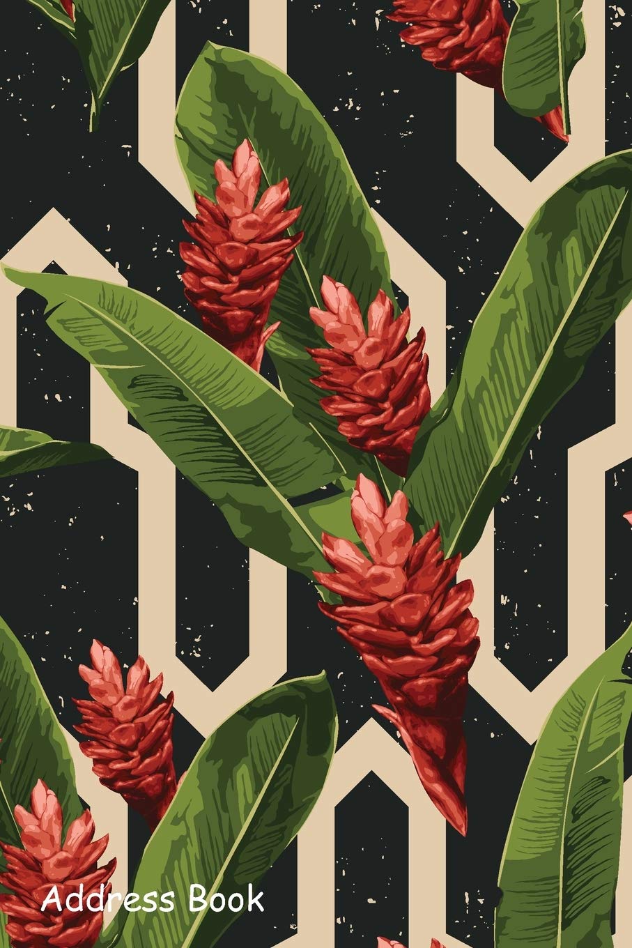 Address Book: For Contacts, Addresses, Phone, Email, Note,Emergency Contacts,Alphabetical Index With Seamless Tropical Pattern,Used