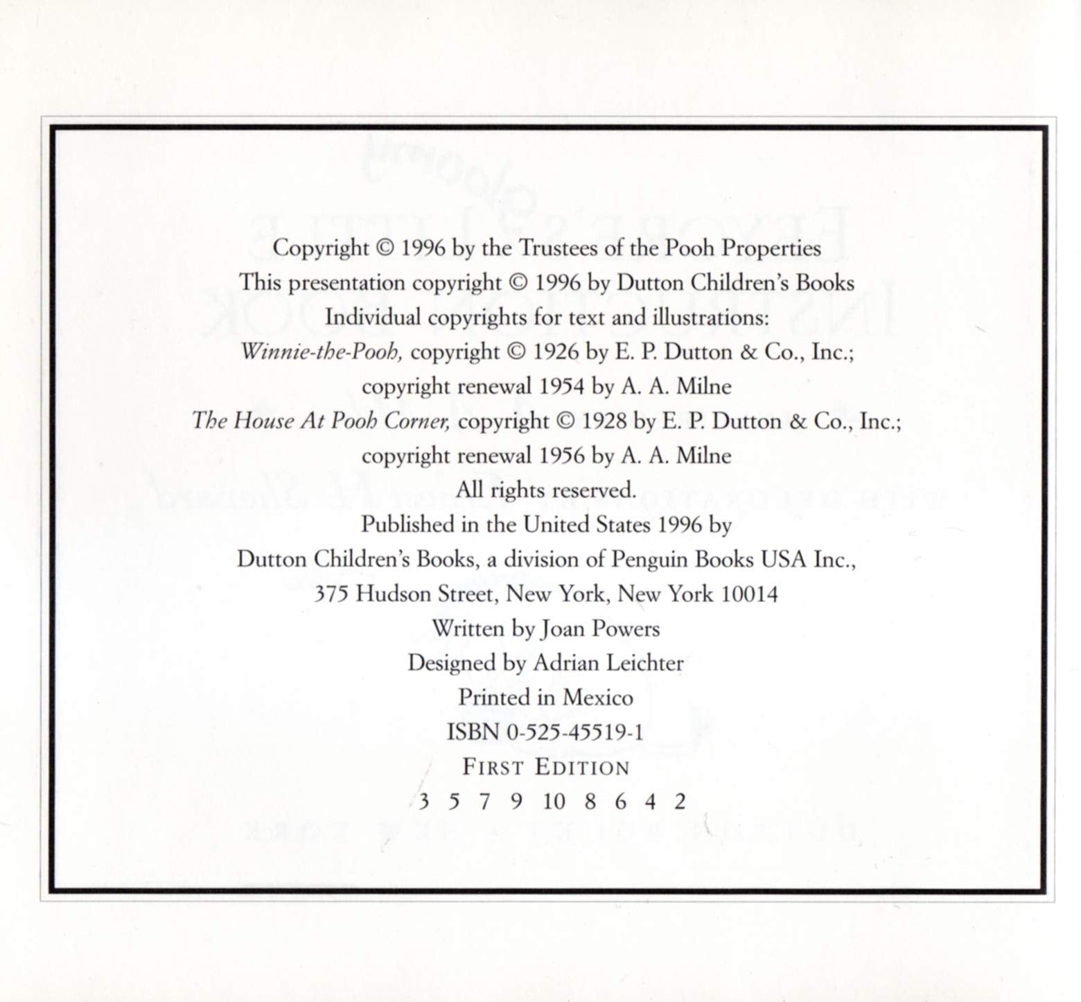 Eeyore's Gloomy Little Instruction Book (WinniethePooh),Used