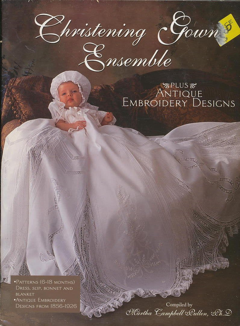 Christening Gown Ensemble, Plus Antique Embroidery Designs-new