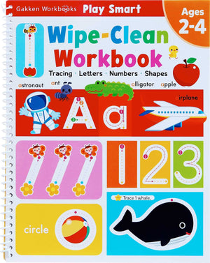Play Smart Wipeclean Workbook: Ages 24: Tracing, Letters, Numbers, Shapes,Used