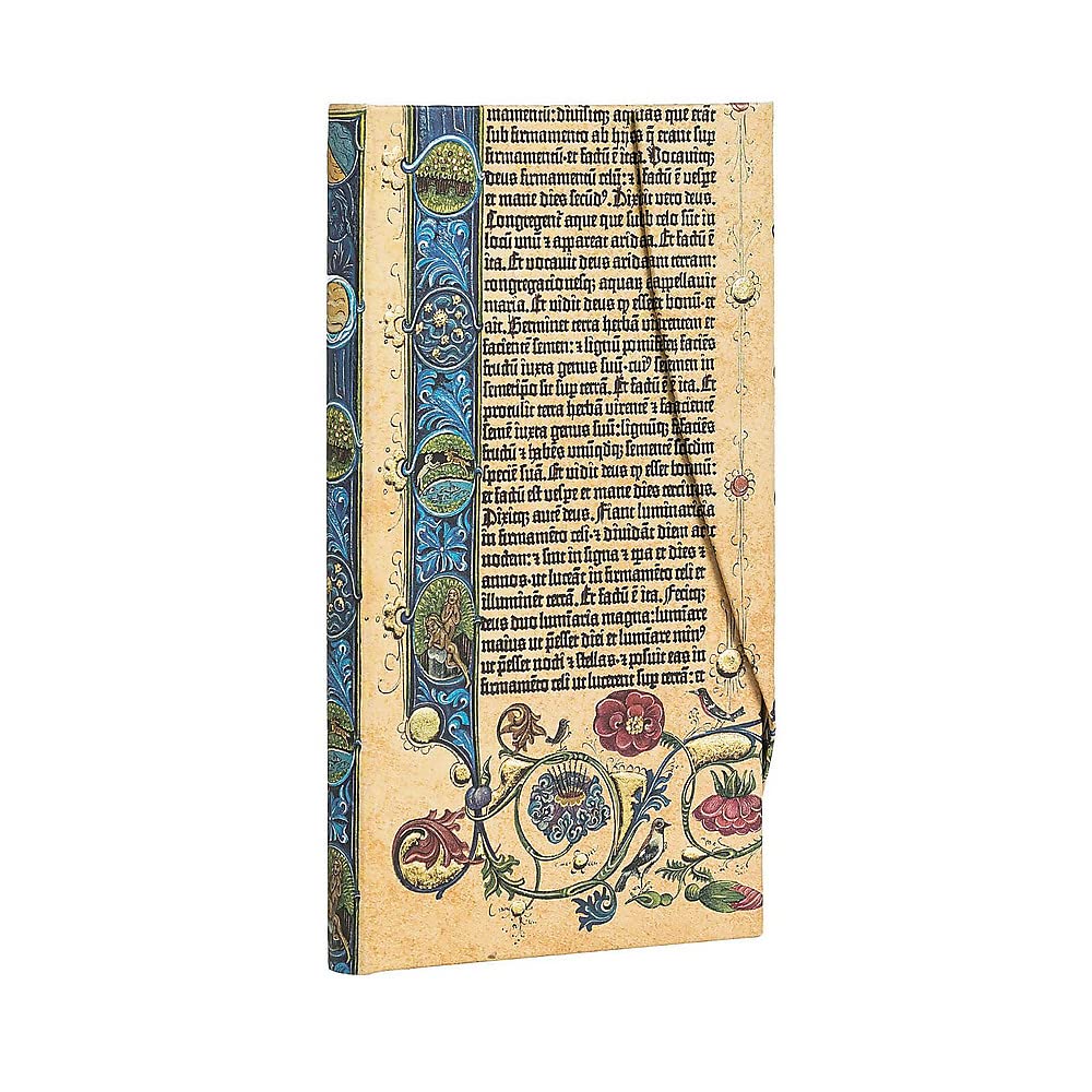 Paperblanks  Genesis  Gutenberg Bible  Hardcover  Slim  Lined  Wrap Closure  176 Pg  85 Gsm
