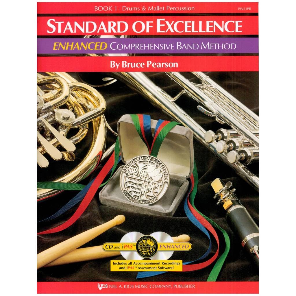 W21PR  Standard of Excellence Book 1 Drums and Mallet Percussion  Book Only (Standard of Excellence Comprehensive Band Method),Used