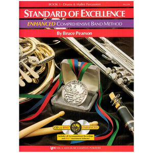 W21PR  Standard of Excellence Book 1 Drums and Mallet Percussion  Book Only (Standard of Excellence Comprehensive Band Method),Used