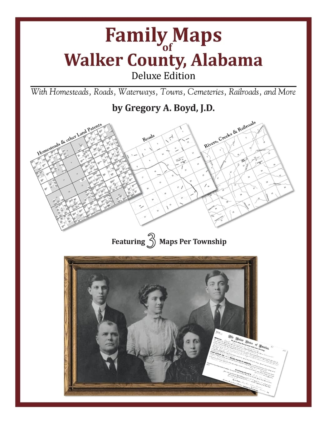 Family Maps of Walker County, Alabama, Deluxe Edition,Used