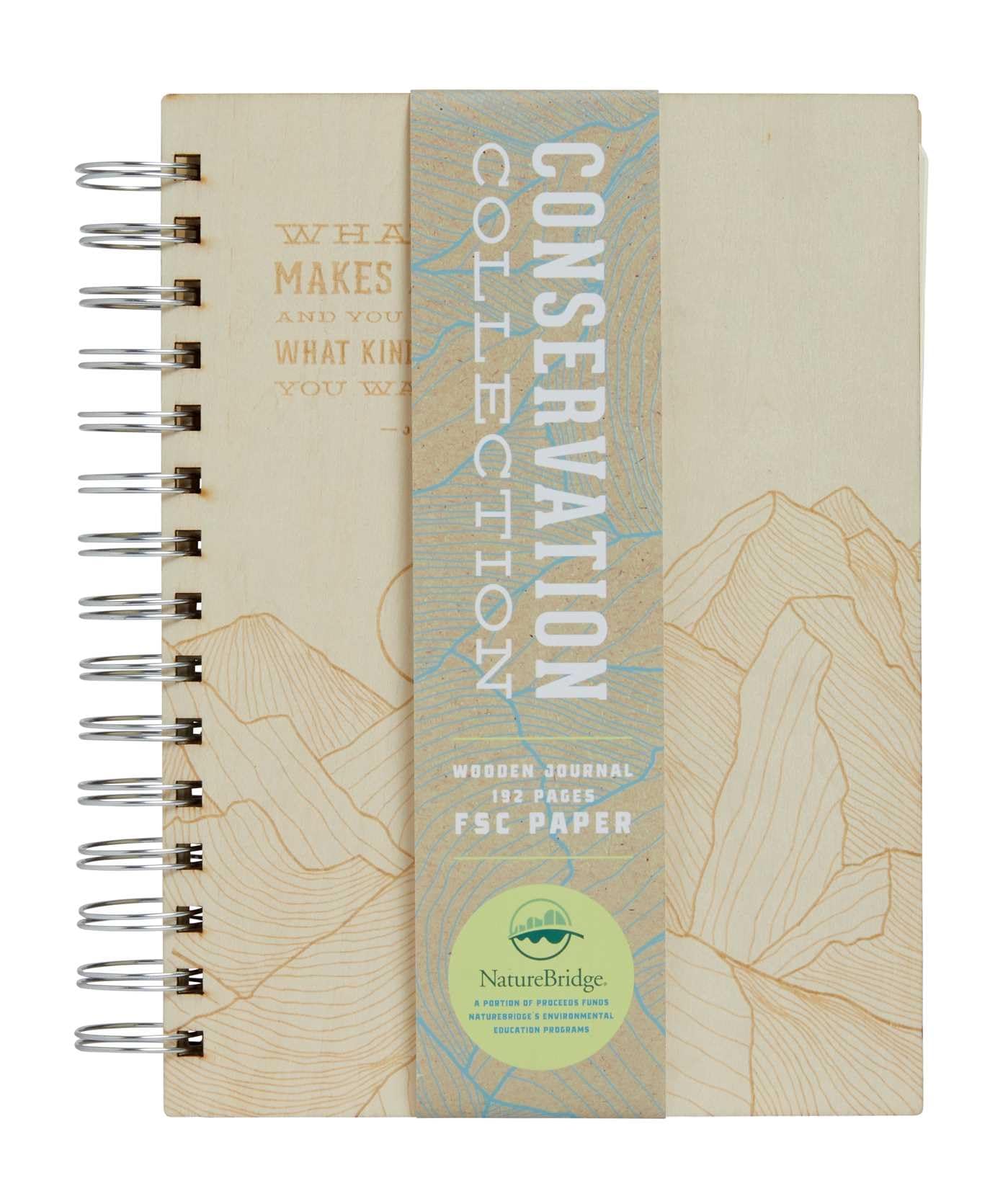 Conservation Wooden Journal: Laser Engraved Wood (Notebook With Lined Pages),Used