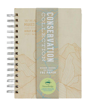 Conservation Wooden Journal: Laser Engraved Wood (Notebook With Lined Pages),Used