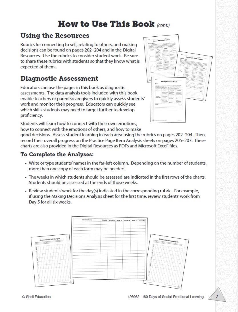180 Days: SocialEmotional Learning for 6th Grade Practice Workbook for Classroom and Home, Cool and Fun Practice Created by Tea,Used