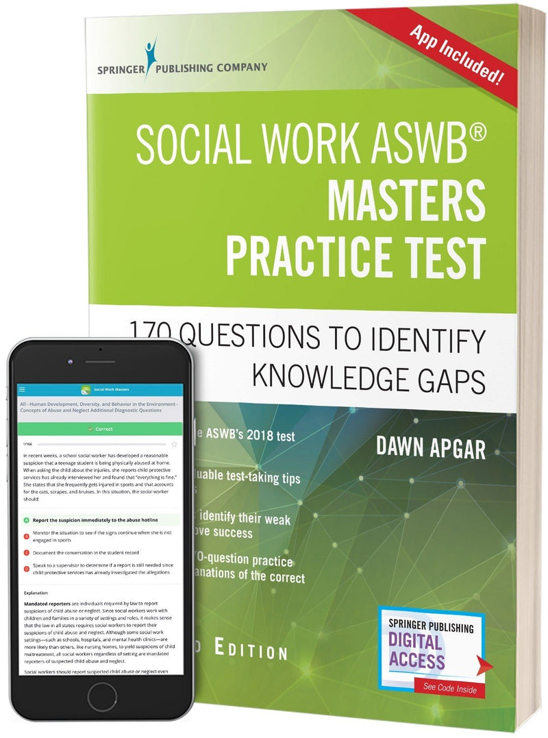 Social Work ASWB Masters Practice Test: 170 Questions to Identify Knowledge Gaps (Book + Digital Access),Used