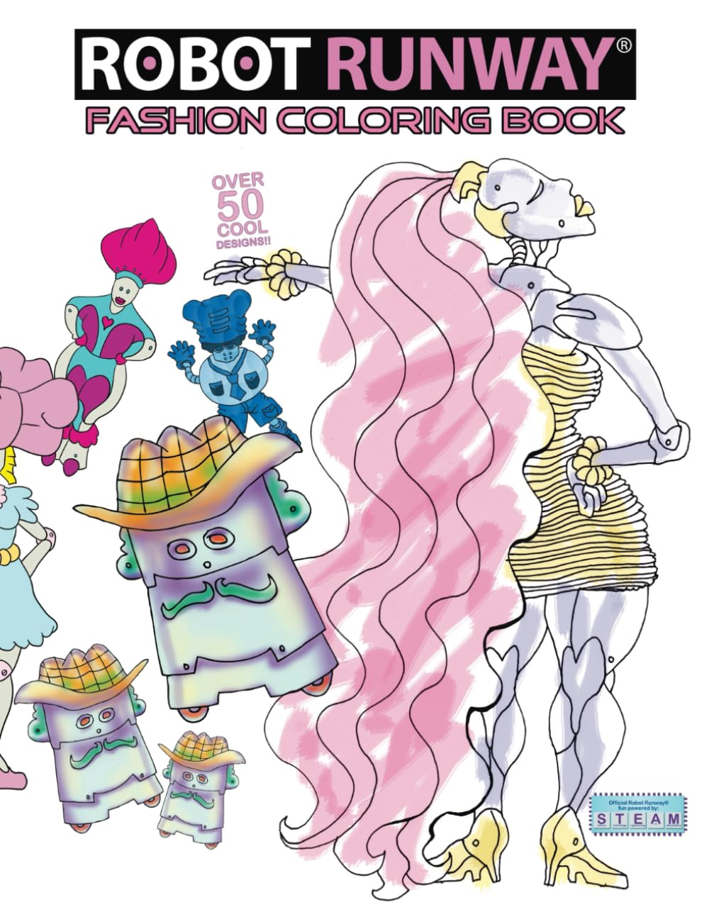 Robot Runway Fashion Coloring Book,Used