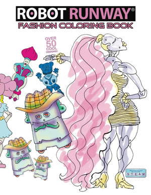 Robot Runway Fashion Coloring Book,Used