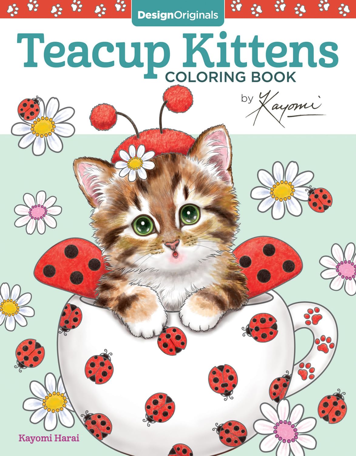 Teacup Kittens Coloring Book (Design Originals) 32 Adorable ExpressiveEyed Cat Designs from Illustrator Kayomi Harai on HighQu,Used