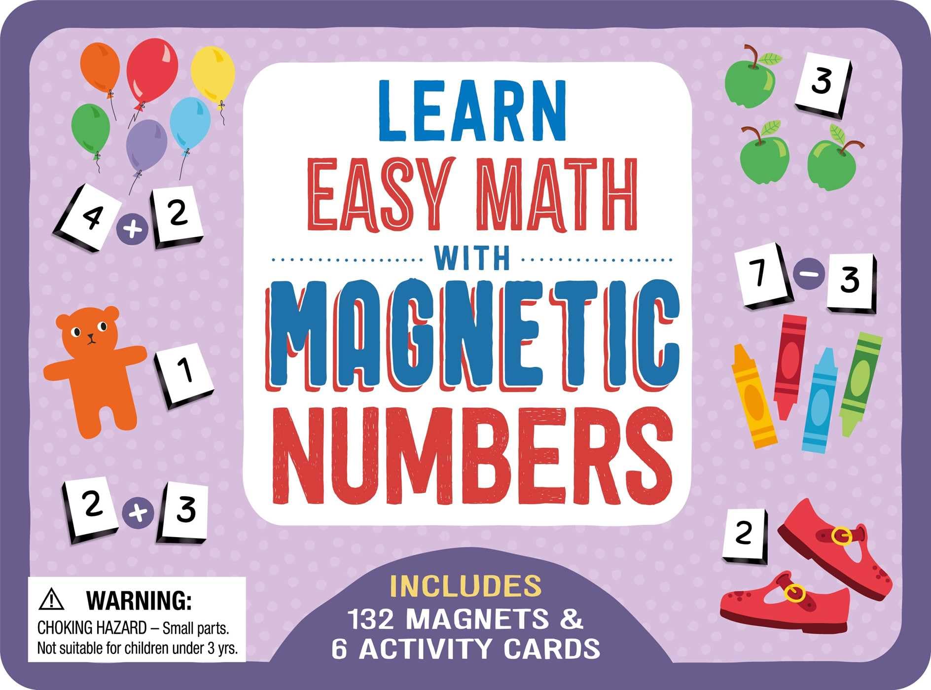 Learn Easy Math with Magnetic Numbers: Includes 132 Magnets & 6 Activity Cards,New