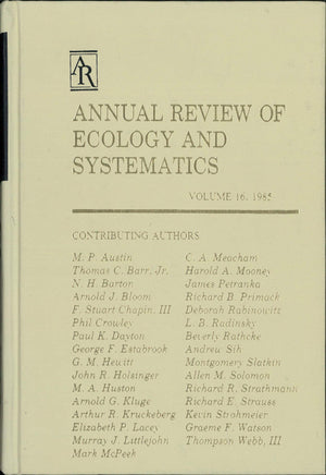Annual Review of Ecology and Systematics: 1985 (Annual Review of Ecology & Systematics),Used