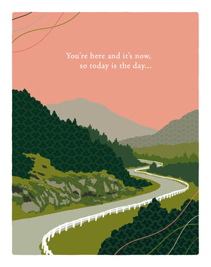 Positively Green Greeting Cards: Birthday  YouRe Here And ItS Now (Pack Of 6)