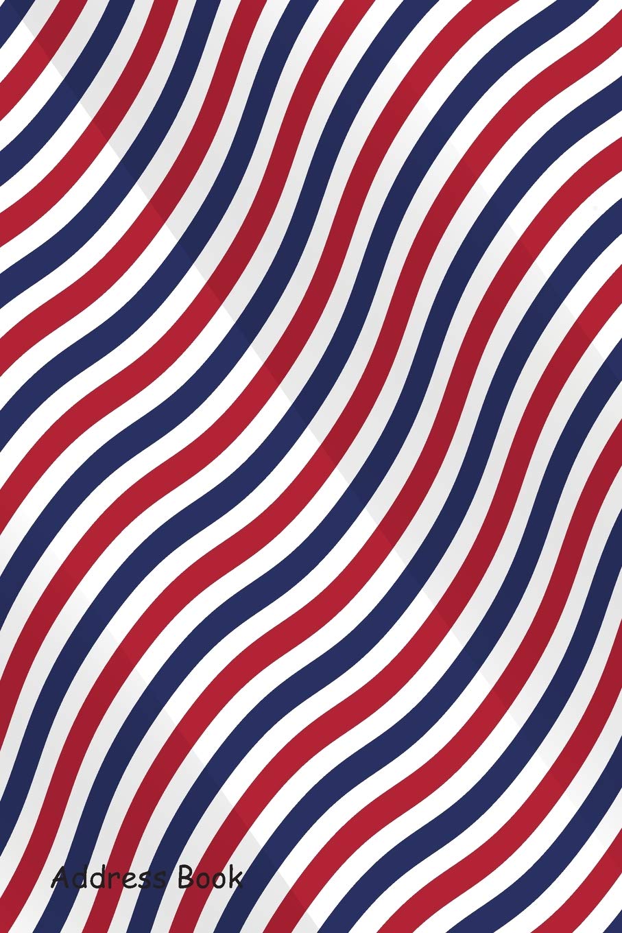 Address Book: For Contacts, Addresses, Phone Numbers, Email, Note,Alphabetical Index With Patriotic american pattern with stripe,Used