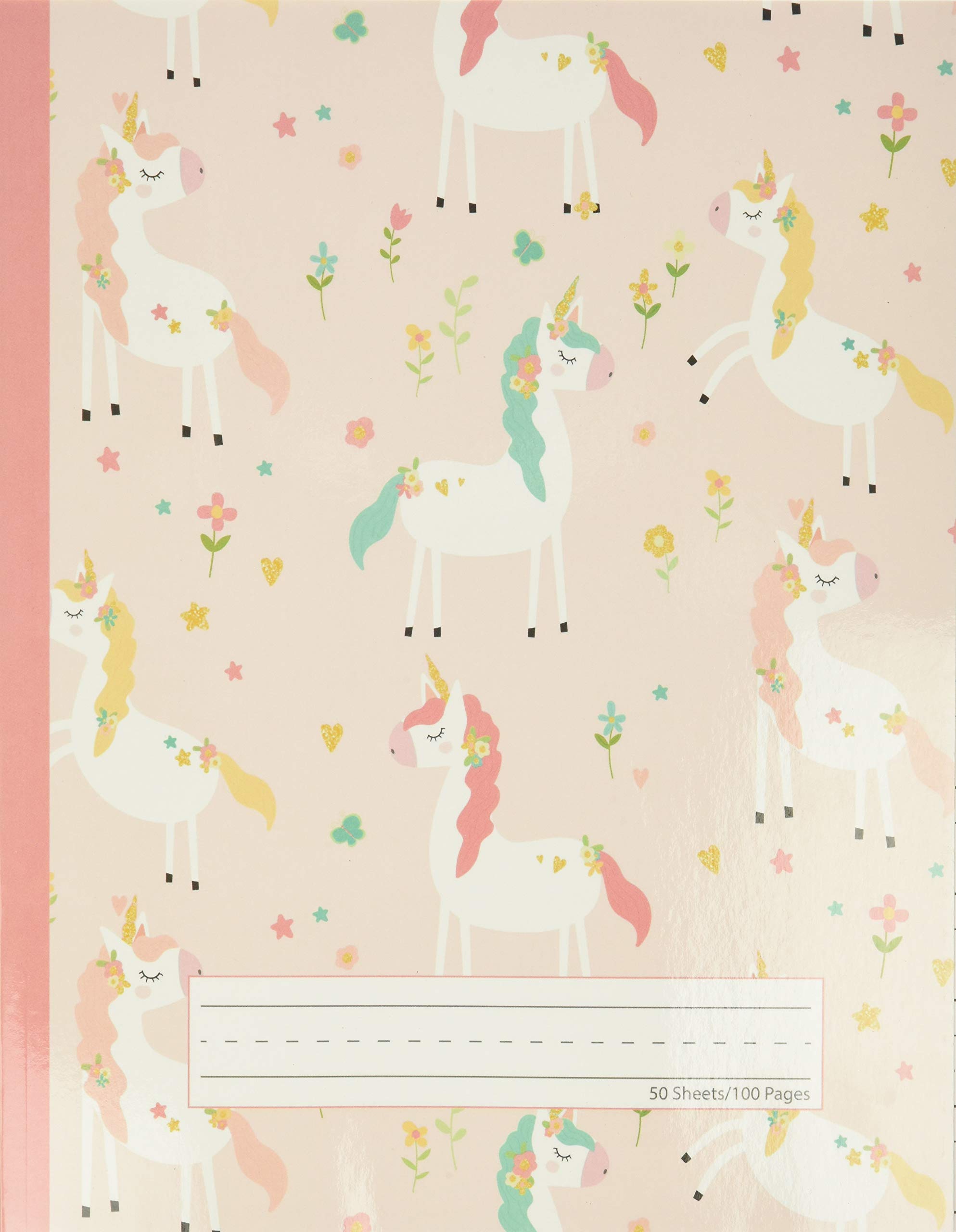 Unicorn Flowers  Primary Story Journal: Dotted Midline and Picture Space  Grades K2 Composition School Exercise Book  100 Stor,Used