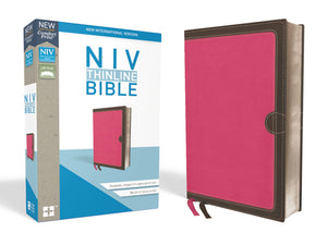 NIV, Thinline Bible, Leathersoft, Pink, Red Letter, Comfort Print,Used