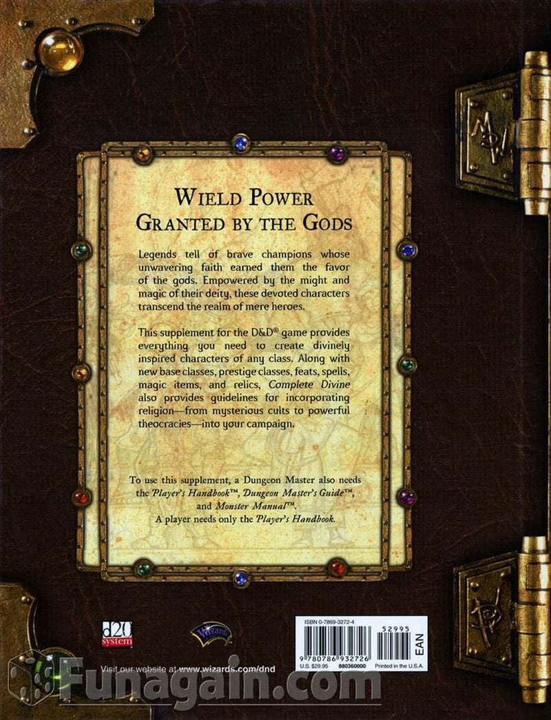 Complete Divine: A Player's Guide to Divine Magic for all Classes (Dungeons & Dragons d20 3.5 Fantasy Roleplaying Supplement),Used