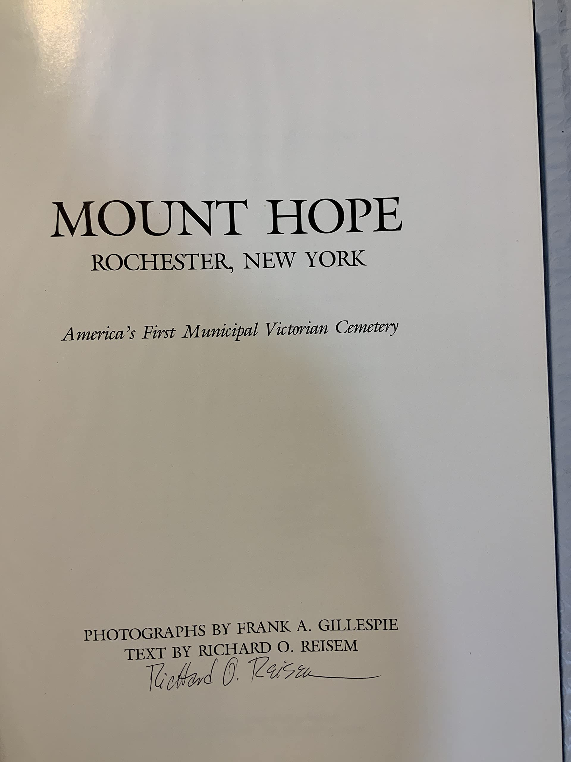 Mount Hope America'S First Municipal Victorian Cemetery,New