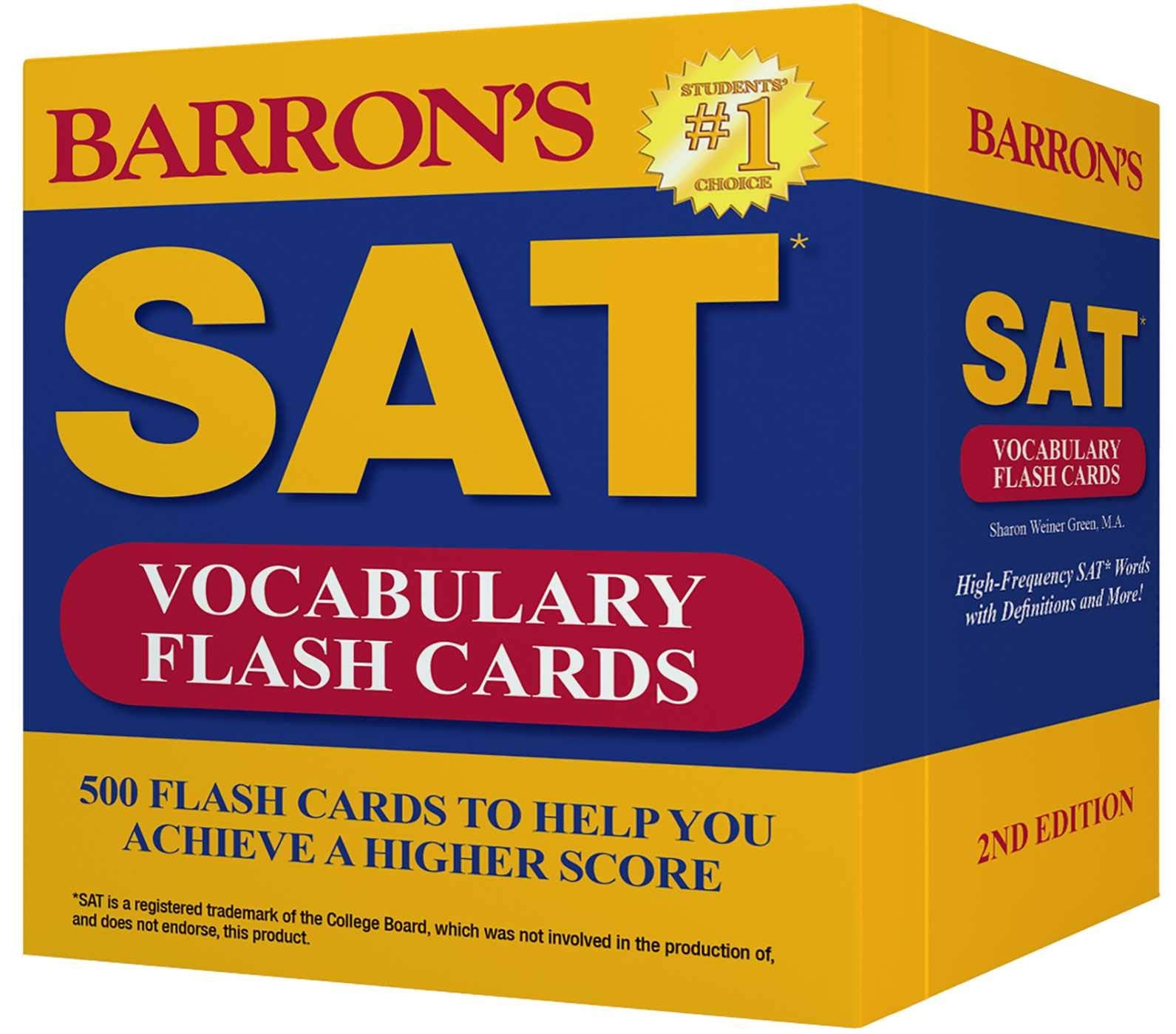 Barron'S Sat Vocabulary Flash Cards: 500 Flash Cards To Help You Achieve A Higher Score