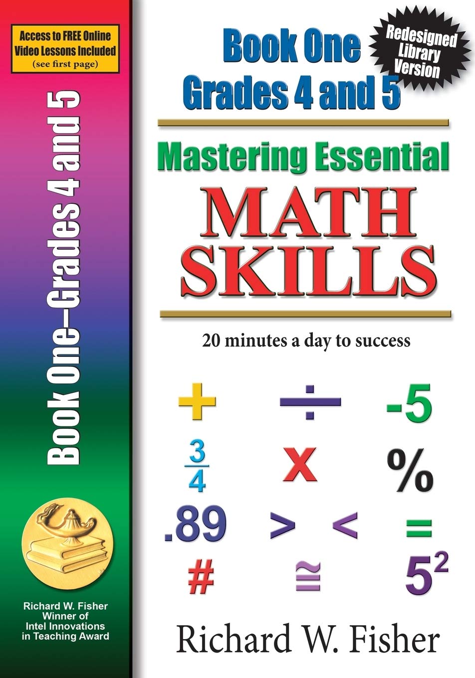 Mastering Essential Math Skills BookGrades 45 Redesigned library version,Used