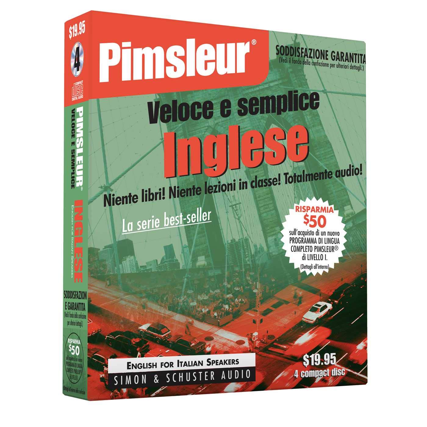 Pimsleur English For Italian Speakers Quick & Simple Course  Level 1 Lessons 18 Cd: Learn To Speak And Understand English For