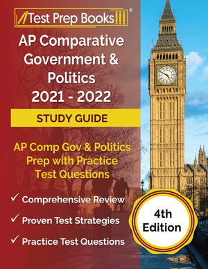 AP Comparative Government and Politics 2021  2022 Study Guide: AP Comp Gov and Politics Prep with Practice Test Questions [4th ,Used
