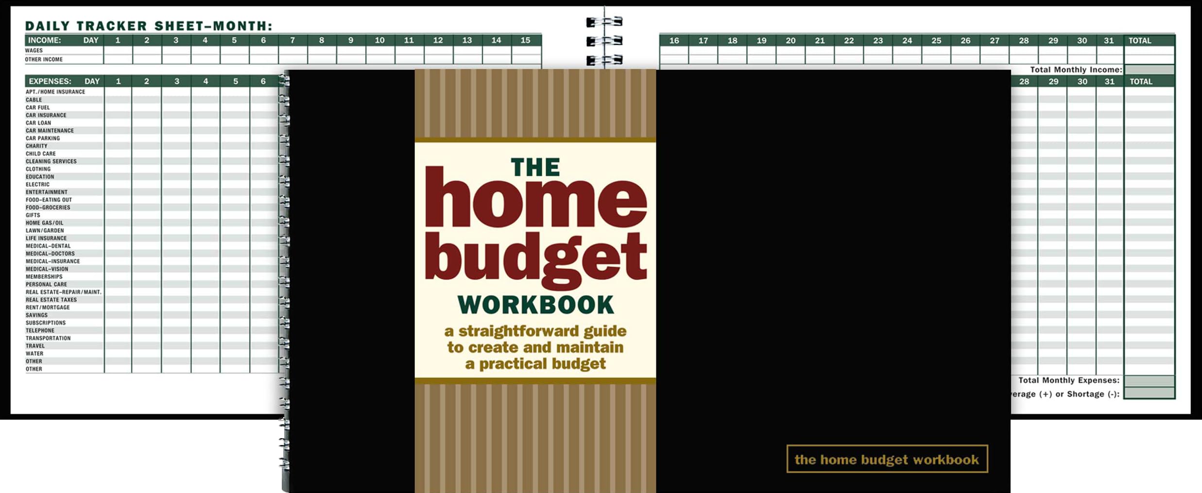 Home Budget Workbook (with removable cover band),Used