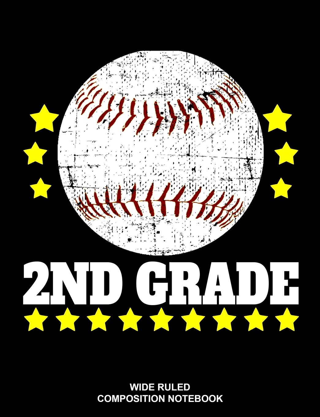 2nd Grade Wide Ruled Composition Notebook: Baseball Elementary Workbook Back Supplies,Used