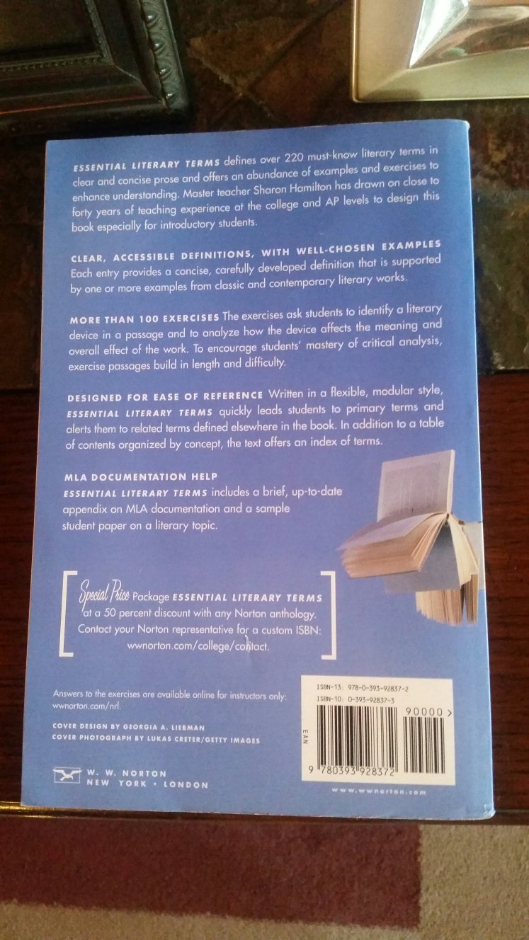 Essential Literary Terms: A Brief Norton Guide With Exercises,New
