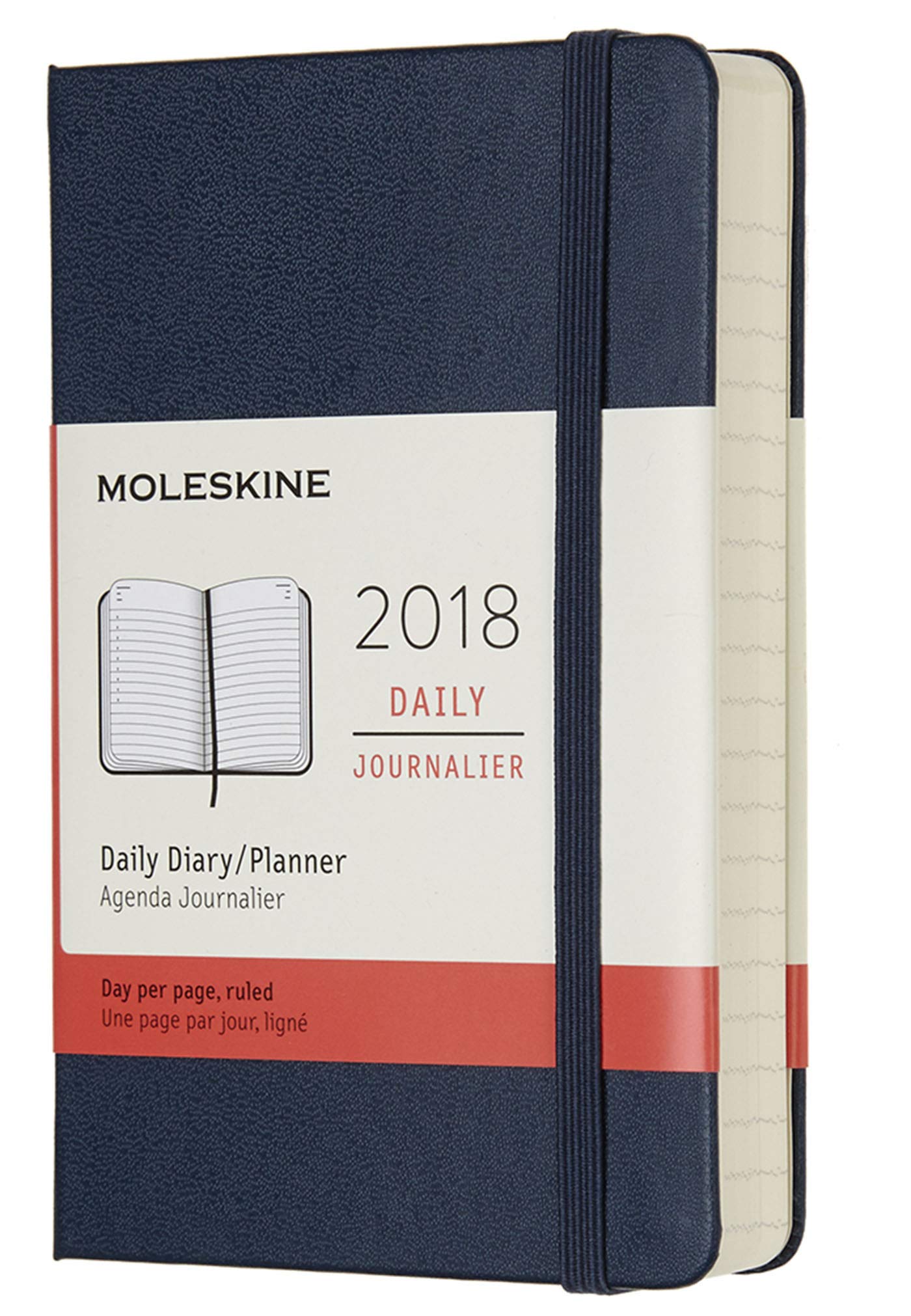 Moleskine 12 Month Daily Planner, Pocket, Sapphire Blue, Hard Cover (3.5 X 5.5)