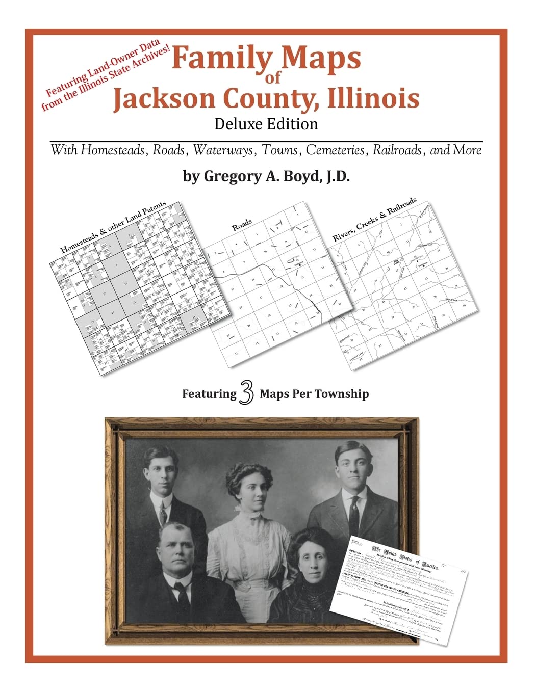 Family Maps of Jackson County, Illinois,Used