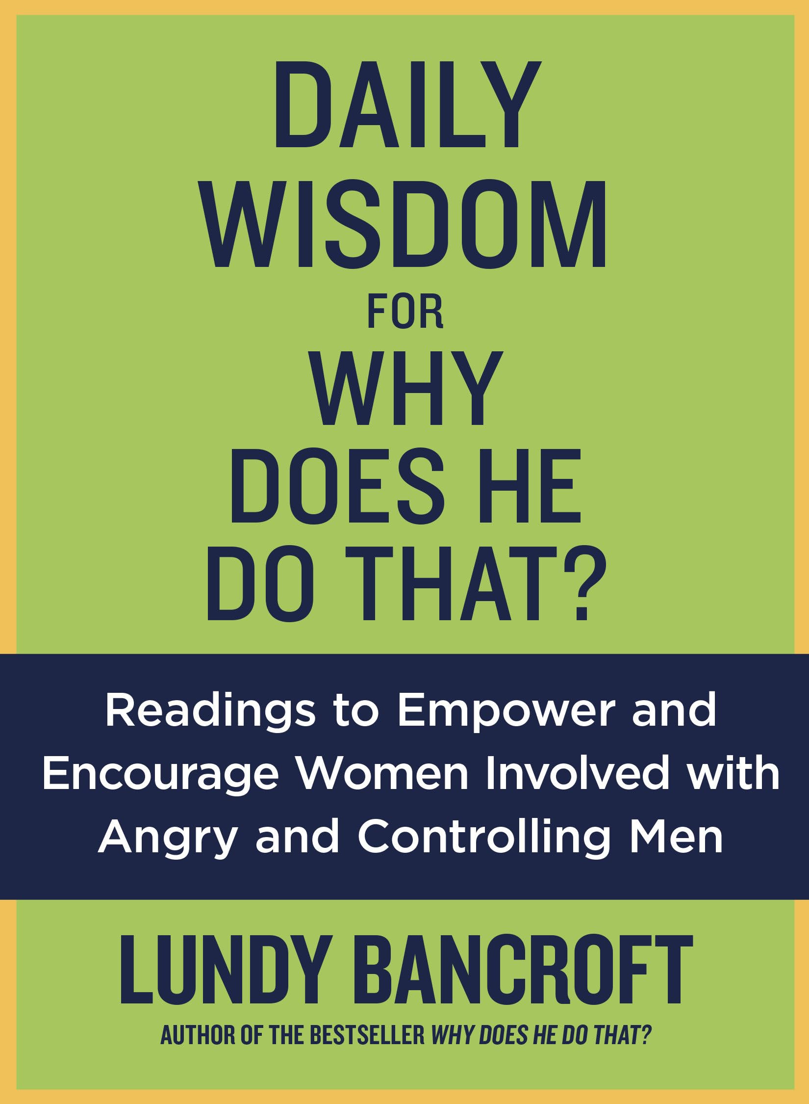 Daily Wisdom for Why Does He Do That?: Encouragement for Women Involved with Angry and Controlling Men,Used